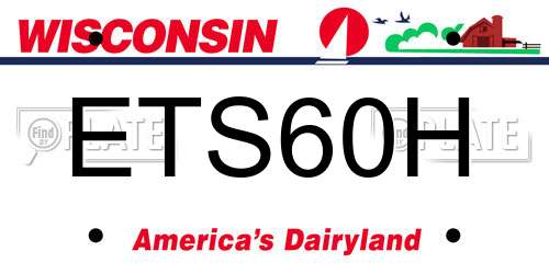ETS60H Wisconsin License Plate