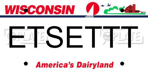 ETSETTT Wisconsin License Plate