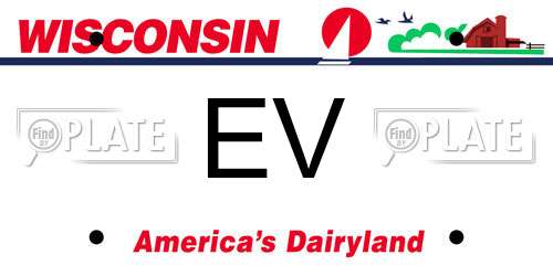 EV Wisconsin License Plate