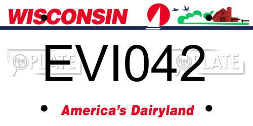 EVI042 Wisconsin License Plate