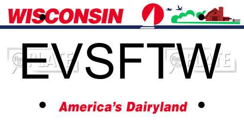 EVSFTW Wisconsin License Plate
