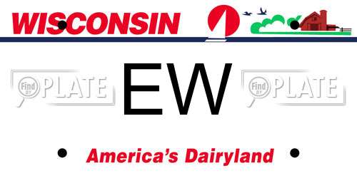 EW Wisconsin License Plate