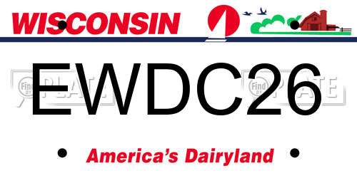 EWDC26 Wisconsin License Plate