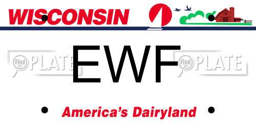 EWF Wisconsin License Plate