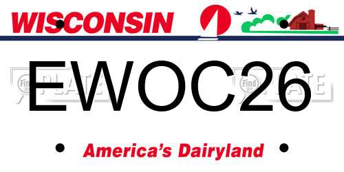 EWOC26 Wisconsin License Plate