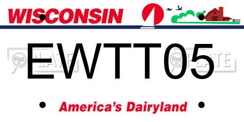 EWTT05 Wisconsin License Plate