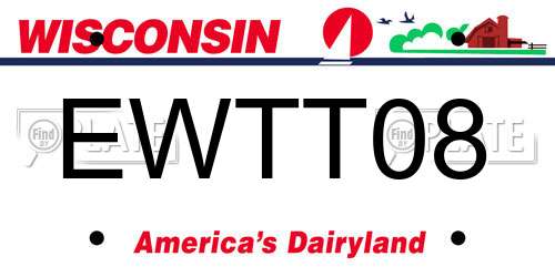 EWTT08 Wisconsin License Plate