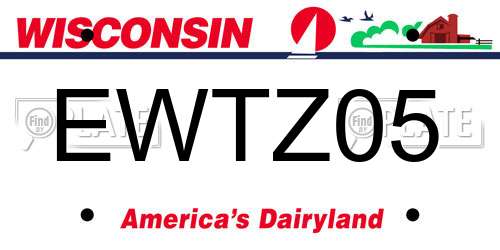 EWTZ05 Wisconsin License Plate