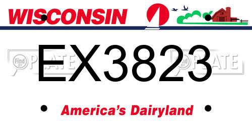 EX3823 Wisconsin License Plate