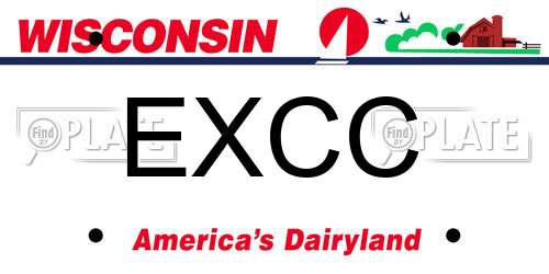 EXCC Wisconsin License Plate