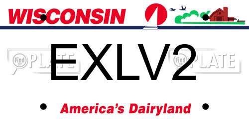 EXLV2 Wisconsin License Plate