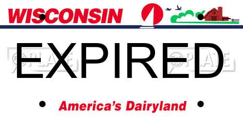 EXPIRED Wisconsin License Plate
