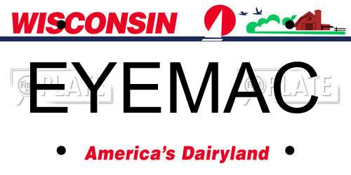 EYEMAC Wisconsin License Plate