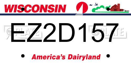 EZ2D157 Wisconsin License Plate
