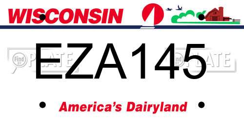 EZA145 Wisconsin License Plate