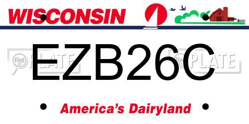 EZB26C Wisconsin License Plate
