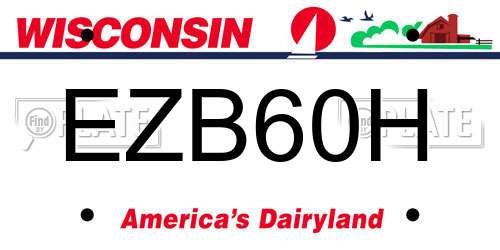 EZB60H Wisconsin License Plate