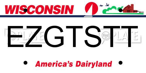 EZGTSTT Wisconsin License Plate