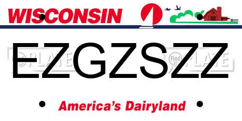 EZGZSZZ Wisconsin License Plate