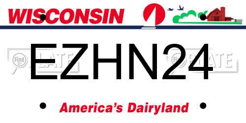 EZHN24 Wisconsin License Plate
