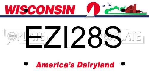 EZI28S Wisconsin License Plate