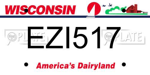 EZI517 Wisconsin License Plate