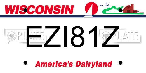 EZI81Z Wisconsin License Plate