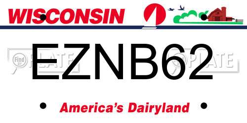 EZNB62 Wisconsin License Plate