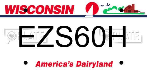 EZS60H Wisconsin License Plate