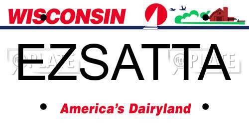 EZSATTA Wisconsin License Plate