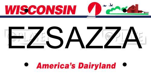 EZSAZZA Wisconsin License Plate