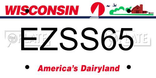 EZSS65 Wisconsin License Plate