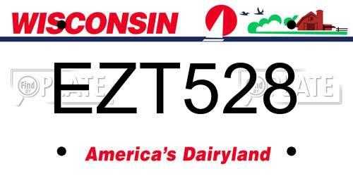 EZT528 Wisconsin License Plate