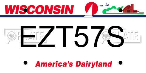 EZT57S Wisconsin License Plate