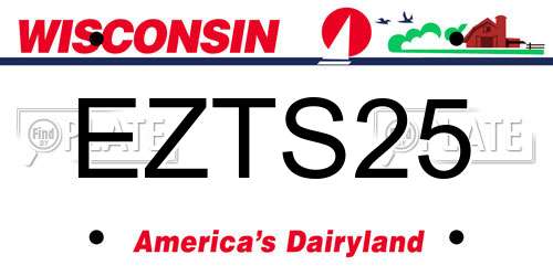 EZTS25 Wisconsin License Plate