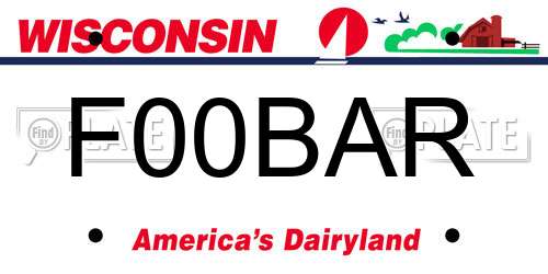 F00BAR Wisconsin License Plate