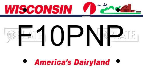 F10PNP Wisconsin License Plate