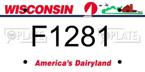F1281 Wisconsin License Plate