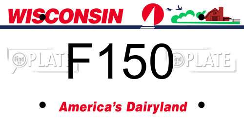 F150 Wisconsin License Plate
