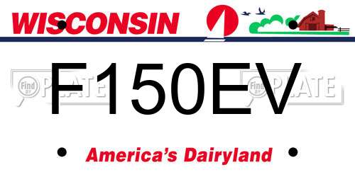 F150EV Wisconsin License Plate