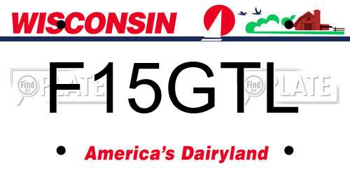 F15GTL Wisconsin License Plate