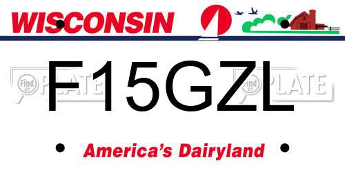 F15GZL Wisconsin License Plate