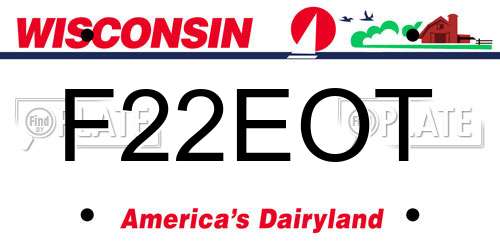 F22EOT Wisconsin License Plate