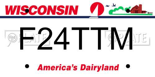 F24TTM Wisconsin License Plate