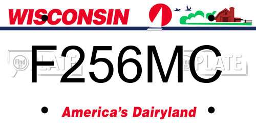 F256MC Wisconsin License Plate