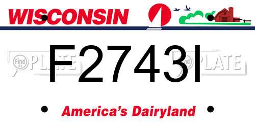 F2743I Wisconsin License Plate