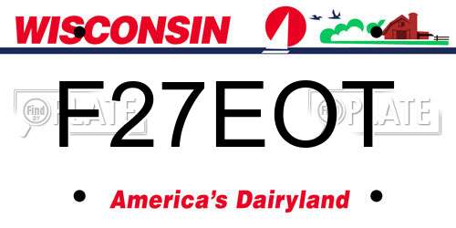 F27EOT Wisconsin License Plate