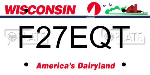 F27EQT Wisconsin License Plate