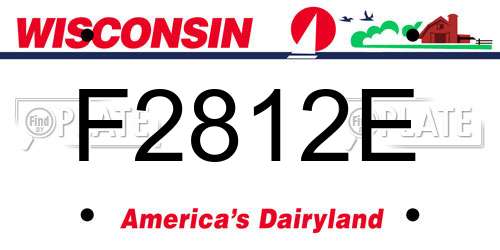 F2812E Wisconsin License Plate