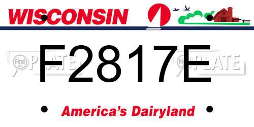 F2817E Wisconsin License Plate